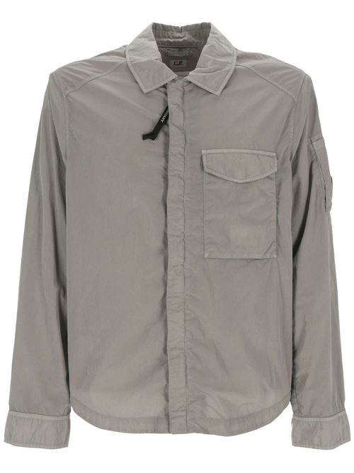 silver-tone crinkled finish signature shirt C.P. Company | 16CMOS039A005904G913